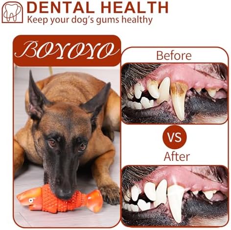 BoYoYo Indestructible Dog Toys for Aggressive Chewers Large Breeds, Durable Squeaky Toys for Super Chewers, Heavy Duty Tough Bone to Keep Them Busy, Interactive Dog Chew for Medium Breed