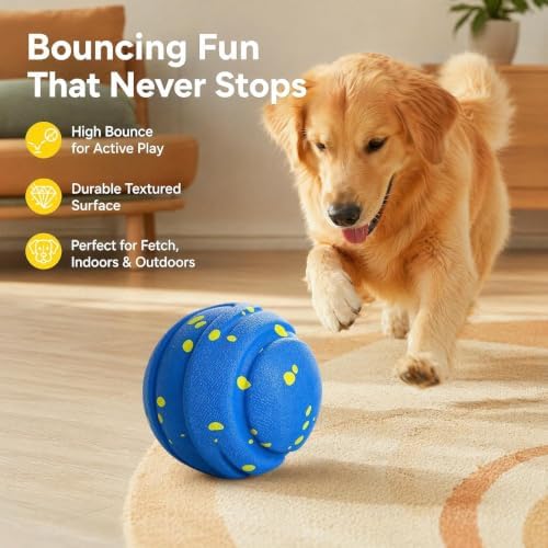 Interactive Dog Ball Toy, Automatic Moving Smart Pet Toy for Dogs