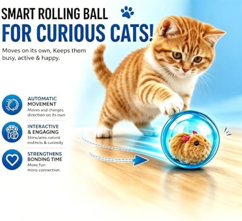 Self-Rolling Interactive Cat Ball 360° Automatic Moving Pet Toy