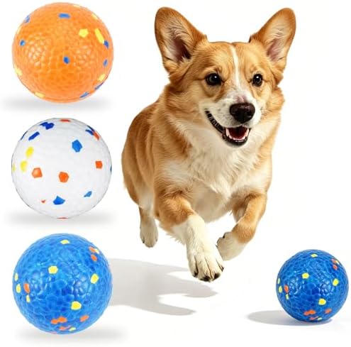 Dog Balls Tennis Balls for Dogs, Interactive Dog Toys for Aggressive Chewers, Dog Toy to Keep Them Busy, Puppy Chew Toys for Teething, Durable Dog Ball for Medium Small Dog (2.6")