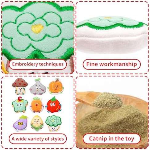 Mini Cat Catnip Toys for Indoor Cats 9 Pack