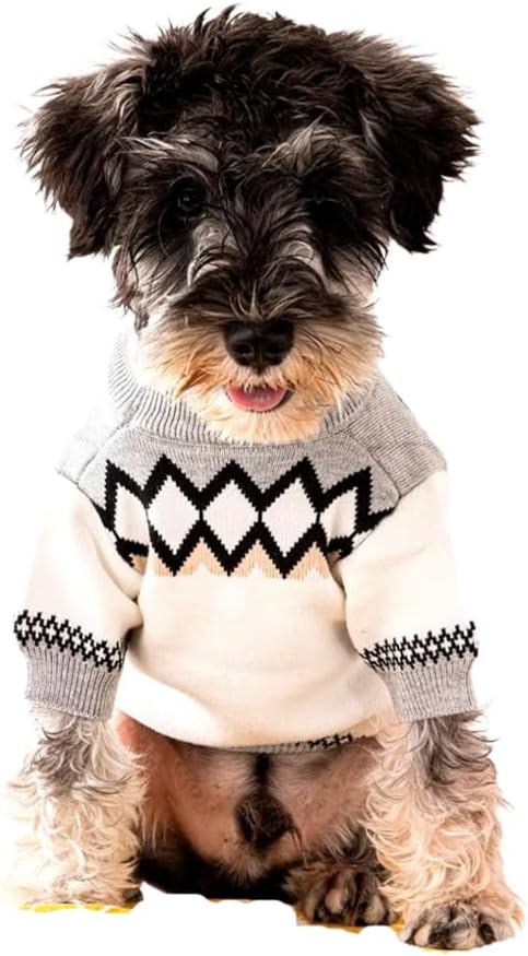 Dog Sweater for Small Dogs, Designer Dog Clothes, Luxury Pawda, Soft Knit | Designer dog clothes for small dogs with soft knit comfort, luxury styling and easy pullover fit for Yorkies in cold weather.