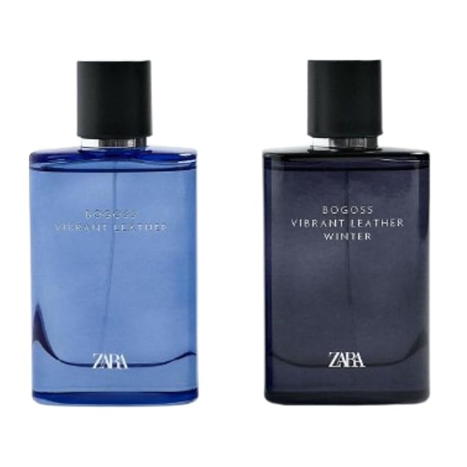 Zara Bogoss Vibrant Leather & Winter Perfume for Men Fresh Pineapple & Cedar Notes Warm Bergamot Leather Bamboo Fragrance Gift Set by Jérôme Epinette Eau de Parfum EDP 2 x 100ml (3.38 fl. oz)