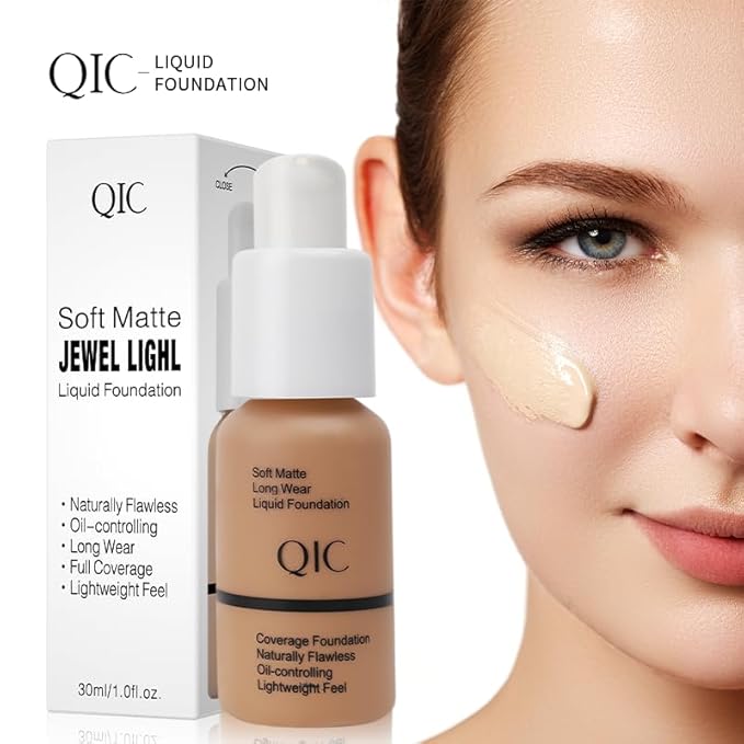 24HR Flawless Liquid Foundation Makeup - Soft Beige | Full Coverage, Weightless Matte Finish, Hydrating & Long Lasting Foundation, Transfer-Resistant, For All-Day Wear (04)