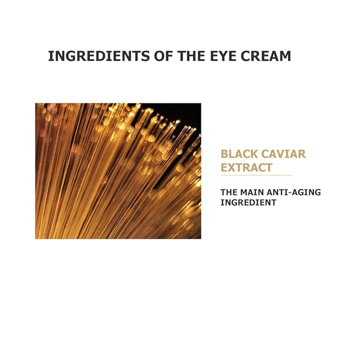 Caviar Black Gold Moisturizing Eye Cream Skin Rejuvenation Dark Circles Smoothing Wrinkles 60gm 2.12oz