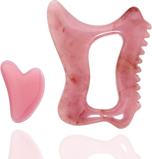 Body Gua Sha Tool for Cellulite Remover Muscle Pain Relief, Lymphatic Drainage Massager for Body Shaping, Muscle Pain Relief Red