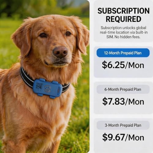 GPS Tracker for Dogs, Real-Time Location Update