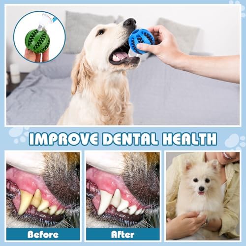 28 Pack Dog Treat Balls Bulk Interactive Treat-dispensing Dog Toy Durable Rubber Puppy Tooth Cleaning Ball Toy for Small Medium Breed Chew Tooth Cleaning Enrichment for Boredom Brain Stimulate Game