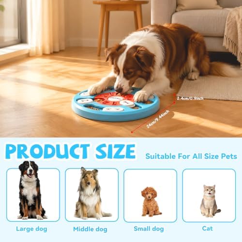 WinTour Dog Puzzle Toy,Snack-Dispensing Mental Stimulation and Brain Treat Puzzle Toys for Dogs,Interactive Dog Toys for Small Medium Large Dogs Cats,Non-Slip & Easy to Clean