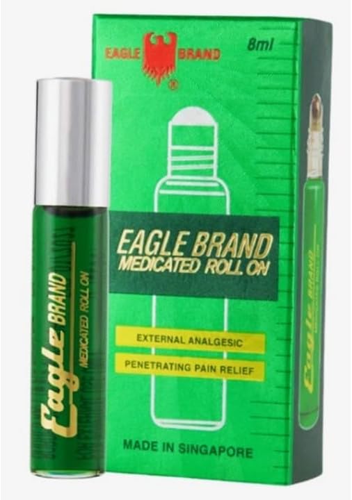 1 Pack - Green Roll On Essential Oil - 1 Chai Dau LAN Xanh Con O - 8 ml per Bottle