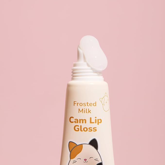 TONYMOLY x Squishmallows Cam the Cat 2-Piece Set – Coconut Milk Hand Cream & Frosted Milk Lip Gloss – Cute Korean Skincare & Beauty Gift for Women & Teens