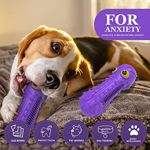 ZIKATON Dog Squeaky Toys for Aggressive Chewers, Durable Chew Toys for Large Medium Breed Dog, Dog Toys, Tough Durable Dogs Toys with Natural Rubber