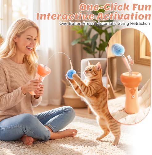 Cat Toys for Indoor Cats, Interactive Cat Toy，Bule