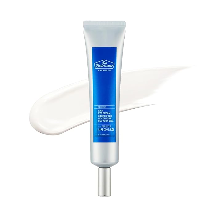DR. BELMEUR Advanced CICA Eye Cream (0.9fl oz) - Gentle Eye Care for Delicate Skin. Korean Skin Care by LG Beauty. Ceramide, Centella Asiatica, Pro-Retinol.