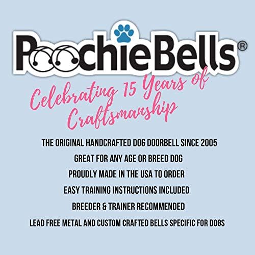 PoochieBells Handcrafted Dog Doorbell for Potty Training – Easy & Quick, Doggie-Safe USA-Made Dog Door Bell with Perfect Sound, Dog Trainer-Recommended for over 20 Years,PB-SOLIDBLACK