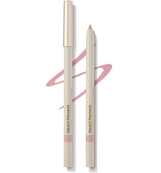 Heart Percent Dote On Mood Gel Eyeliner Pencil – Long-Lasting Waterproof Smudge Proof Smooth Retractable, Aegyo Sal Makeup, Under Eye Highlighter with Built-In Sharpener, #13. Mild Pink