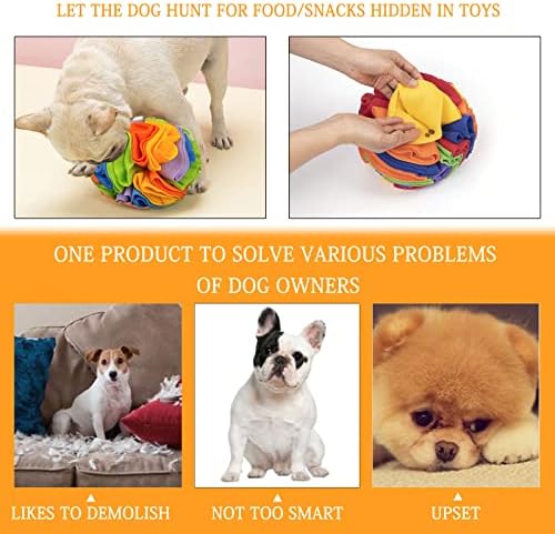 WishLotus Snuffle Ball (Rainbow), Interactive Pet Toy for Dogs, Slow Feeder, Stress Relief, Exercise Toy for Small/Medium Breeds