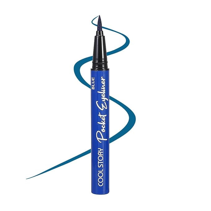 COOL STORY Blue Liquid Eyeliner Pencil – Water Resistant & Smudge-Proof, Long Lasting Eye Liner Makeup