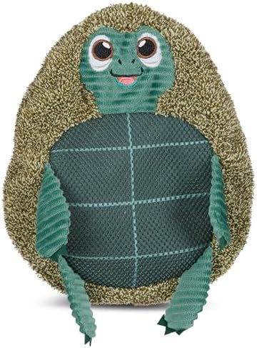 Bow Wow Pet Stuffing-Free Fleck Fur Animal Dog Toy – Crinkle & Squeaker – Plush Tug & Chew Toy – Animal May Vary