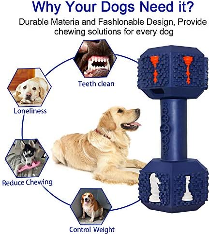 Dog Chew Toys for Aggressive Chewers,Food Grade Non-Toxic Dental Pet Toy,Tough Durable Indestructible Dog Toys for Medium Large Dogs.Blue