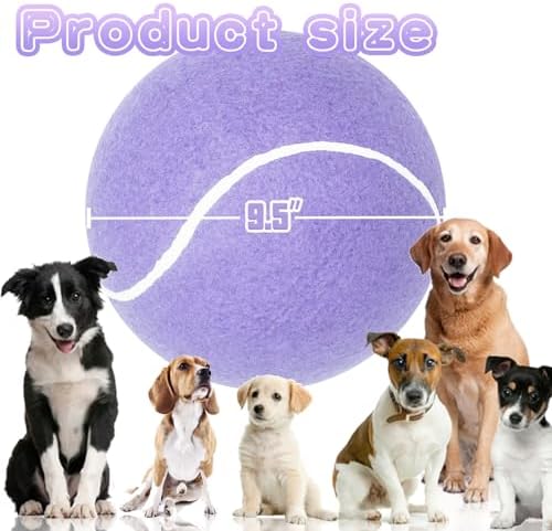 Banfeng Giant Dog Tennis Ball, 9.5" Big Sport Toy Gift for Large Breeds