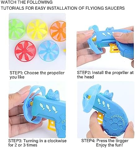 LAPOHI 17 PCS Cat Fetch Toy with Colorful Flying Propellers Set, Cat Playing Tracking Interactive Toys for Kitten Indoor and Outdoor Chasing Training Hunting