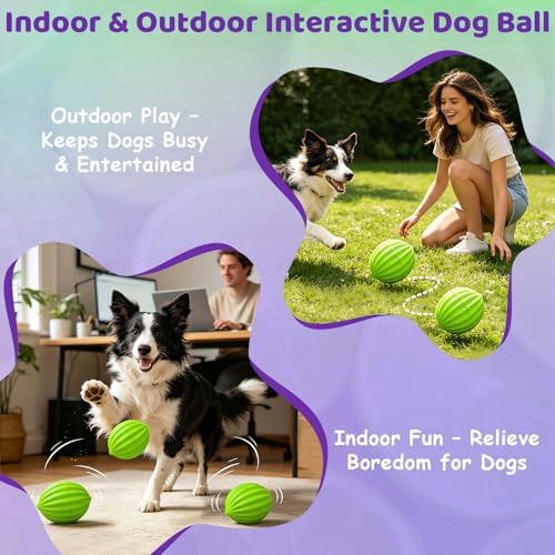 Yipetor Alemon Smart Interactive Dog Ball, Keeping Medium & Large Dogs Busy
