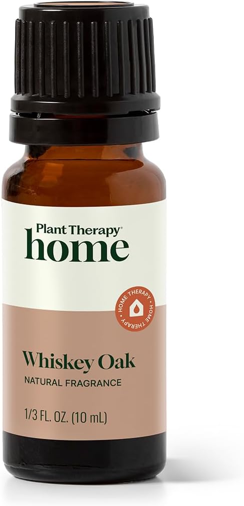 Plant Therapy Whiskey Oak Natural Fragrance 10 mL (1/3 oz) Exotic & Rich Woody Aroma with Hints of Vanilla, Evokes a Sense of Cozy Elegance, Naturally Derived Ingredients