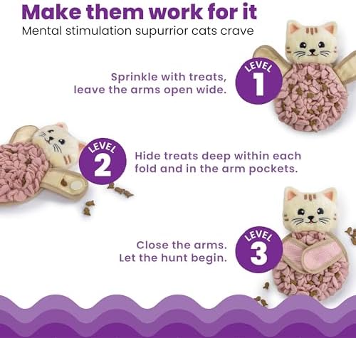 Catstages Snuffle Mat Interactive Treat Dispenser Cat Toy, 8.7" x 5.9"