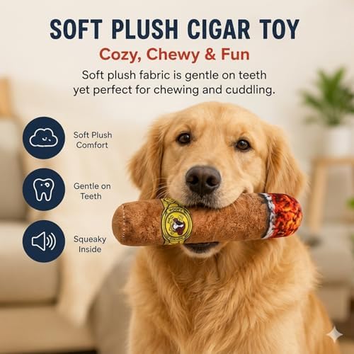 Dog Toys for Small Dogs, 5 Pack Puppy Toys with Squeaky Baseball Toy, Plush Cigar Toy, Rope Tug Toy & Poop Bag Rolls, Interactive Puppy Chew Toys for Teething Puppies, Small Breed Dogs(White)