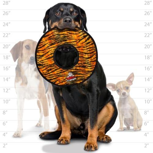 TUFFY® : No Stuff Mega Ring Dog Toy: Ultra Durable Plush Toy with Multiple Layers & Reinforced Seams, Washable and Floats, Original Construction