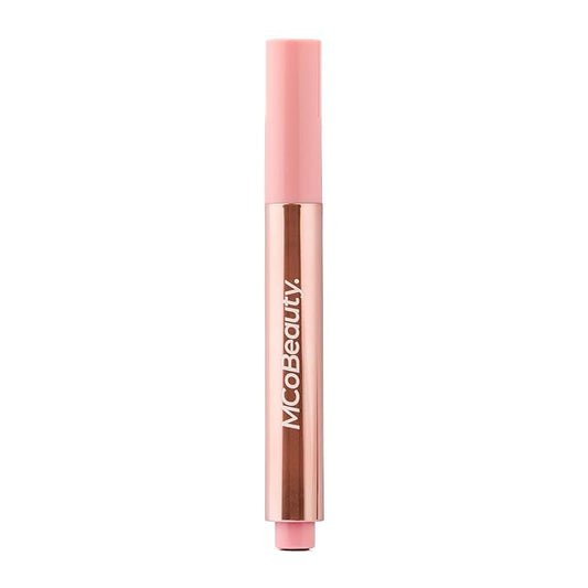 MCoBeauty - Lip Plump 4-in-1 Hydrating Lacquer - Multi-Benefit Lip Color with Shea Butter, Hyaluronic Acid and Click-Pen Format - Emily, Nude Pink Shade - 2.5ml