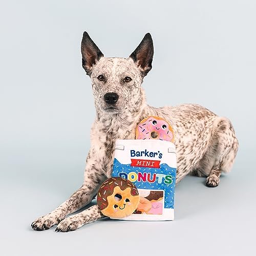 Fringe Studio Plush Dog Toy Set, Interactive Hide and Seek Play, Eat More Hole Foods, Pet Shop Collection (289235)