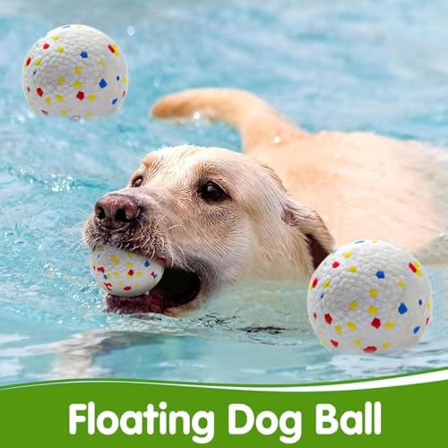 MEKAPLE Dog Toy Balls, 2.2 Inch Mini Durable Rubber Chewing Ball, Lightweight Interactive Fetch Ball for Small & Medium Dogs, Teeth Cleaning & Stress Relief Pet Toy 6 Pack