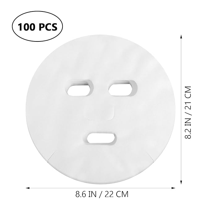 100 Pieces Diy White Facial Mask Pre-cut Spa Skin Care Skin Fiber Mask Sheets for Home Beauty Salon