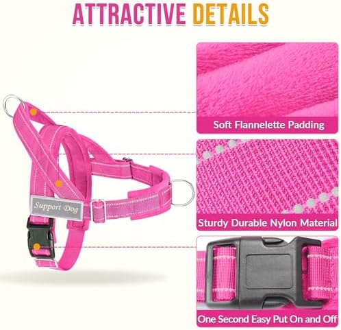 Lukovee No Pull Dog Harness and Leash Set, Soft Padded for Large Medium Dog