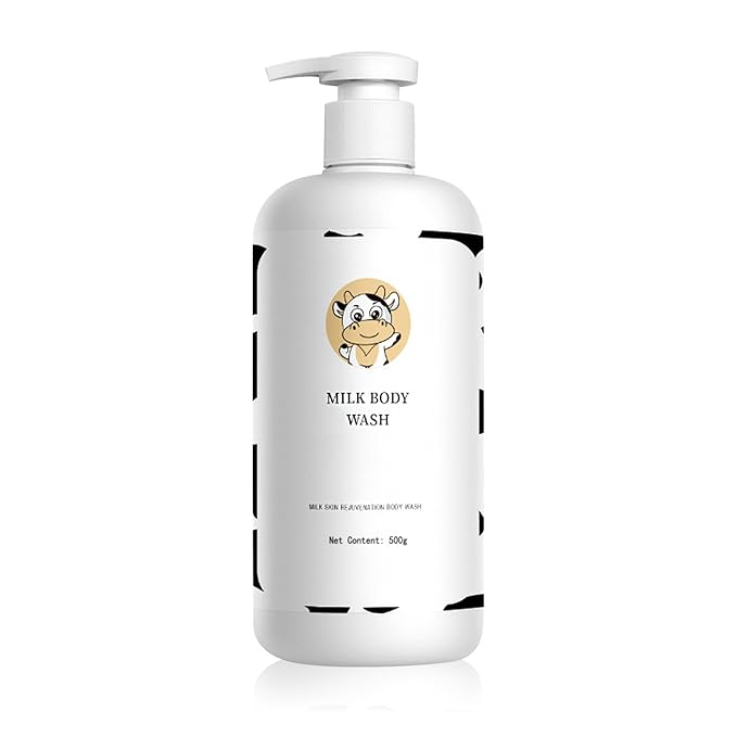 Milk Moisturizing Body Wash,Hydrating Shower Gel for Men & Women,Mild Gentle Body Cleanser,Nourishing Skincare Body Wash for All Skin Types, 500 ML(C)