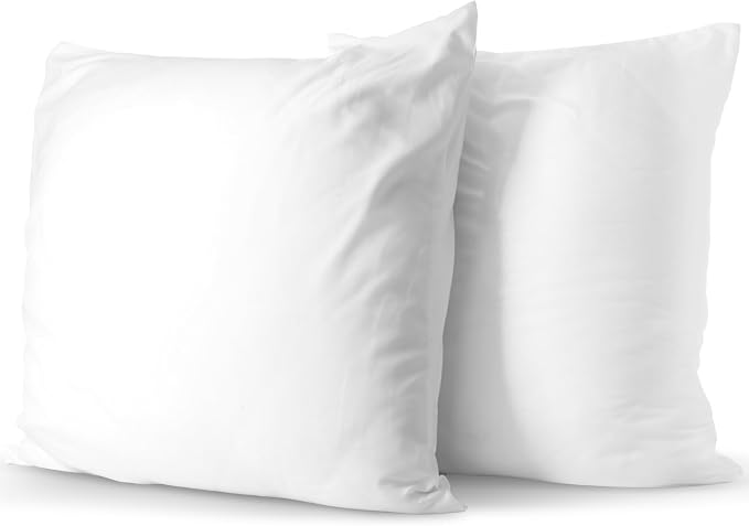 Cheer Collection Throw Pillows – Set of 2 Decorative Pillow Inserts with Removable Covers – Soft Square Pillows for Couch, Bed, and Sofa Décor,18x18