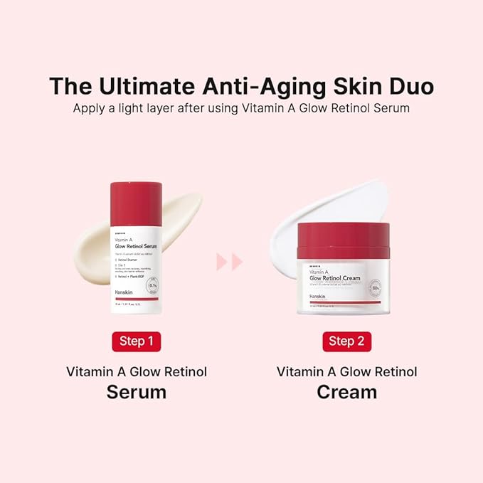 Hanskin Retinol Facial Cream, Repair Fine Lines & Wrinkle, Anti Aging Retinol Moisturizer for Face, For Smoothing Firming Revitalizing Radiant Glow Skin, Korean Skincare, 50ml/1.69 FL Oz
