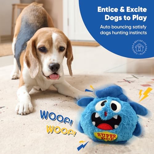 Petbobi Interactive Dog Toys for Small Medium Breeds Moving Barking Ball