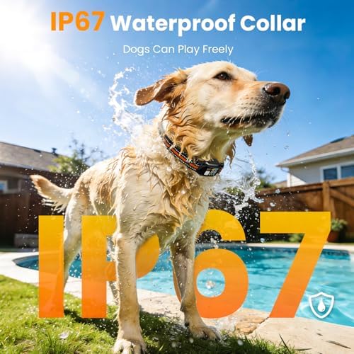 2 in 1 Dog Bark and Shock Collar - 4500FT Bark Collar with Remote Control, Anti Bark and 3 Training Modes (Tone, Vibration, Safe Shock), IP67 Waterproof, Portable Training Collar for 5-120lbs Dogs