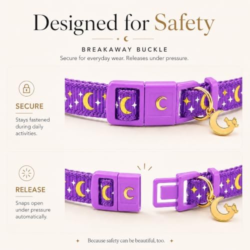 Breakaway Cat Collar with Bell for Kittens & Cats