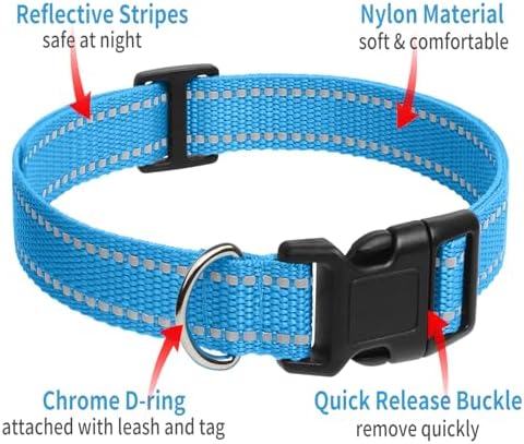 Shock Collar Replacement Strap 2-Pack, Reflective & Adjustable 3/4" Dog Collar for Training - Compatible with Jugbow, PetSafe, Bousnic, Garmin Replacement Collar Strap - 2 Pack