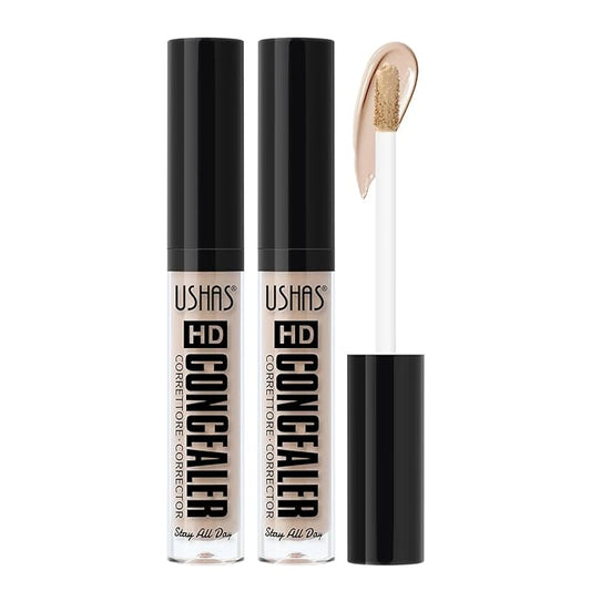 USHAS 2PCS Concealer Makeup, Lightweight, Full Coverage, Long Lasting, Conceals, Matte Liquid Foundation for Face, Eye, and Acne Scar Cover (S8, 2PCS)