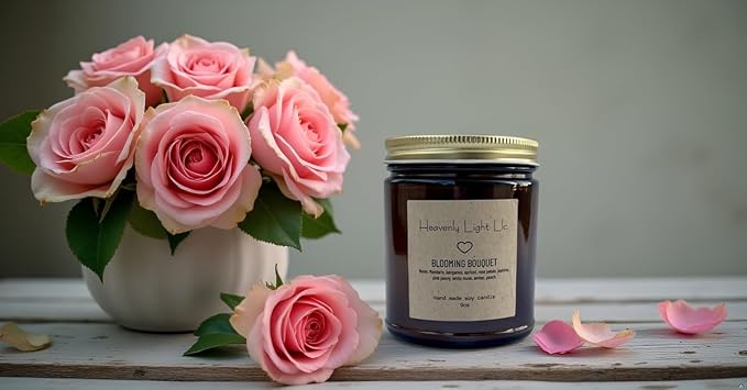 Heavenly Light LLC Blooming Bouquet 100% Non-Toxic 9 oz Scented Soy Wax Candles