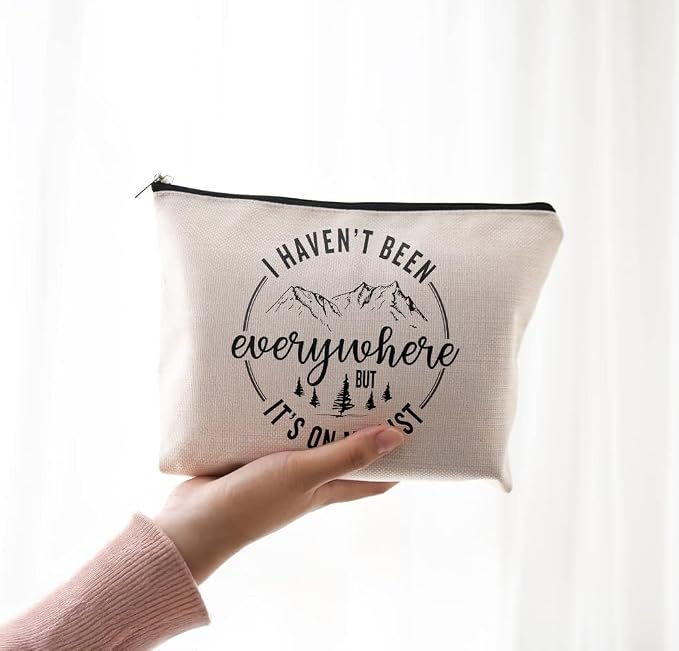 Travel Gifts for Women – 7OZ Scented Candle & Makeup Bag | Mothers Day, Unique Gift for Women, Relaxing Aromatherapy, Stylish Cosmetic Bag for Travelers, Travel Gifts