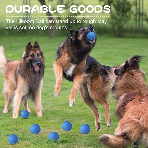 Hiboom 15 Pack Natural Rubber Dog Tennis Balls for Fetch, Blue