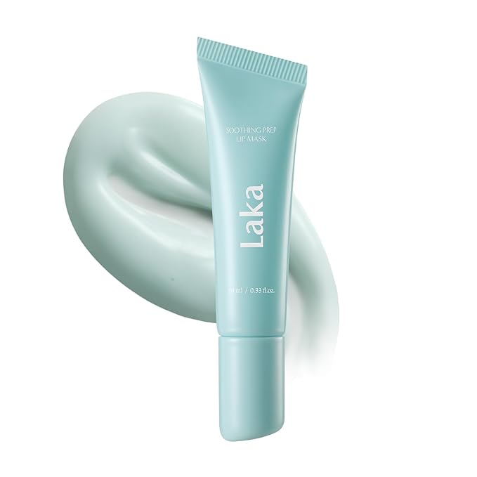 Laka Soothing Prep Lip Mask, 10ml/0.33 fl.oz, Cooling Peel-Off Lip Mask, Gentle Daily Exfoliator for Lips, Hygienic & Easy Application, Daily Lip Care, K-Beauty