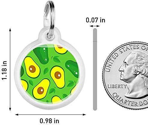 Pet ID Tag for Dog Cat with QR Passport Global Search System of Lost Pets - Digital ID Dog Tag - Avocado