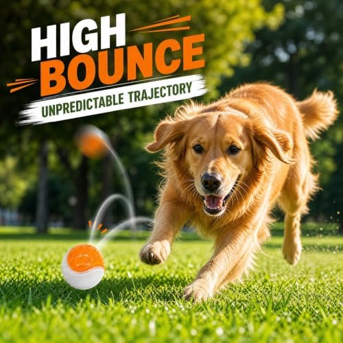 12-Pack Glow in The Dark Dog Balls, Indestructible Rubber Chew Toys for Puppy Training and Night Play, Interactive Fetch Balls for Small Medium Breeds (6.5cm, Assorted Colors)